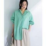 ストライプグリーン | イージーケア抜け衿シャツ | Green Parks