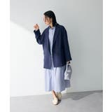 イージーケア抜け衿ウエストタックシャツワンピース | Green Parks | 詳細画像12