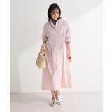 イージーケア抜け衿ウエストタックシャツワンピース | Green Parks | 詳細画像2