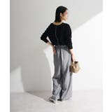 パール調ボタン付き2WAYニットプルオーバー | Green Parks  | 詳細画像18 