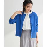 ブルー | 金釦コンパクトニットカーディガン | Green Parks 