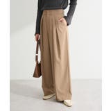 モカ | タックワイドパンツ | Green Parks 