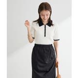 配色ニットポロ | Green Parks  | 詳細画像21 