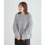 クルーネック透かし編みニットプルオーバー | Green Parks | 詳細画像33