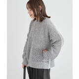 クルーネック透かし編みニットプルオーバー | Green Parks | 詳細画像34