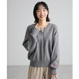 ハーフZIP袖刺繍ニットプルオーバー | Green Parks | 詳細画像5
