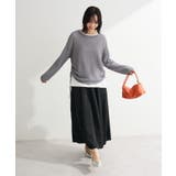 サイドシャーリング透かし編みニットプルオーバー | Green Parks  | 詳細画像2 