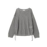 サイドシャーリング透かし編みニットプルオーバー | Green Parks  | 詳細画像25 