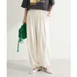 エクリュ | サテンコクーンパンツ | Green Parks 