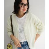 エクリュ | レースドッキングニットカーディガン | Green Parks 