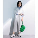 杢グレー | ポロ衿ハーフZIPカットワンピース | Green Parks 