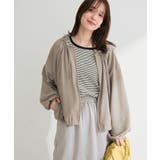 グレーベージュ | ドロストネックシアーブルゾン | Green Parks 