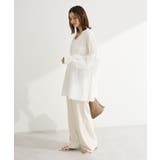 綿麻混Vネックオーバーサイズシャツ | Green Parks  | 詳細画像3 