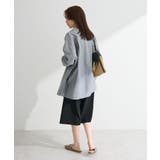 綿麻混Vネックオーバーサイズシャツ | Green Parks  | 詳細画像11 