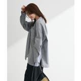 綿麻混Vネックオーバーサイズシャツ | Green Parks  | 詳細画像13 