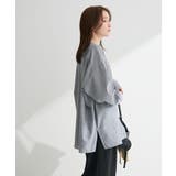 綿麻混Vネックオーバーサイズシャツ | Green Parks  | 詳細画像14 