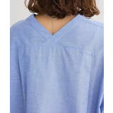 綿麻混Vネックオーバーサイズシャツ | Green Parks  | 詳細画像22 