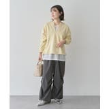 表面感サテンタックパンツ | Green Parks  | 詳細画像9 