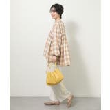 【しゃれシャツ】イージーケアVネックチェックブラウス | Green Parks  | 詳細画像4 