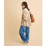 【しゃれシャツ】イージーケアVネックチェックブラウス | Green Parks  | 詳細画像12 