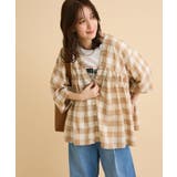 【しゃれシャツ】イージーケアVネックチェックブラウス | Green Parks  | 詳細画像16 