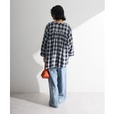 【しゃれシャツ】イージーケアVネックチェックブラウス | Green Parks  | 詳細画像19 