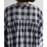 【しゃれシャツ】イージーケアVネックチェックブラウス | Green Parks  | 詳細画像24 