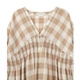 【しゃれシャツ】イージーケアVネックチェックブラウス | Green Parks  | 詳細画像35 