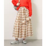 【しゃれシャツ】イージーケアチェックボリュームスカート | Green Parks  | 詳細画像1 