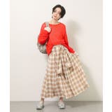 【しゃれシャツ】イージーケアチェックボリュームスカート | Green Parks  | 詳細画像2 