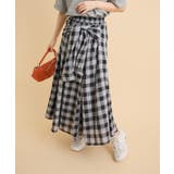 ブラック | 【しゃれシャツ】イージーケアチェックボリュームスカート | Green Parks 