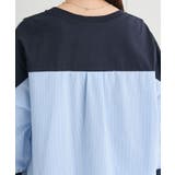 7分袖サイドシャーリングドッキングプルオーバー | Green Parks  | 詳細画像10 