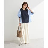 7分袖サイドシャーリングドッキングプルオーバー | Green Parks  | 詳細画像2 