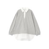 杢グレー | 衿レイヤードッキングチュニック | Green Parks 