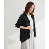 ブラック | フラワー柄チュールブルゾン | Green Parks 