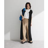 ブラック | 前後2WAYレイヤーニットワンピース | Green Parks 