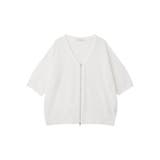 メッシュ5分袖ZIPカーディガン | Green Parks  | 詳細画像27 
