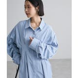 サックスブルー | 【WEB限定】ドロストシャーリングウエストタックシャツⅢ | Green Parks 
