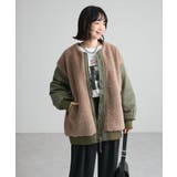 カーキ | ボアドッキングブルゾン | Green Parks