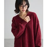 ボルドー | 【WEB限定カラーあり】モールVネックニットプルオーバー | Green Parks