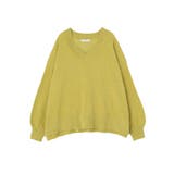ライムグリーン | 【WEB限定カラーあり】モールVネックニットプルオーバー | Green Parks