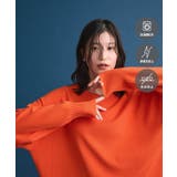 オレンジ | 【WEB限定カラーあり】ここちクルーネックニットプルオーバー | Green Parks 