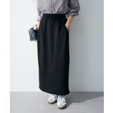 ブラック | ウエストタックIラインカットスカート | Green Parks 