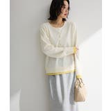 ホワイト | ヘンリーネックレイヤードニットプルオーバー | Green Parks 