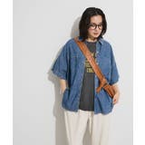 インディゴ | 半袖シアーデニムシャツ | Green Parks 