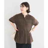 ブラウン | マジョリカプリーツスキッパーブラウス | Green Parks