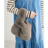 チャコールグレー | ETS.ミンク風ファーミニトートバック | Green Parks