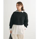 ブラック | ・ELENCARE DUE ジャカードショートニット | Green Parks 