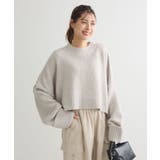 ライトグレー | ・Petit Fleur ブークレワイドニット | Green Parks 