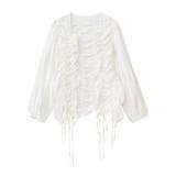 ■ESCARシアーギンガムシャーリングカーディガン | Green Parks | 詳細画像6